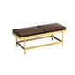 Mid-Century Modern Rectangle Bench Bedroom Seating Bench with Metal Legs Clearhalo 'Benches' 'Chairs & Seating' 'furn' 'furn_benches' 'Furniture' 'Living Room Furniture' 6619500