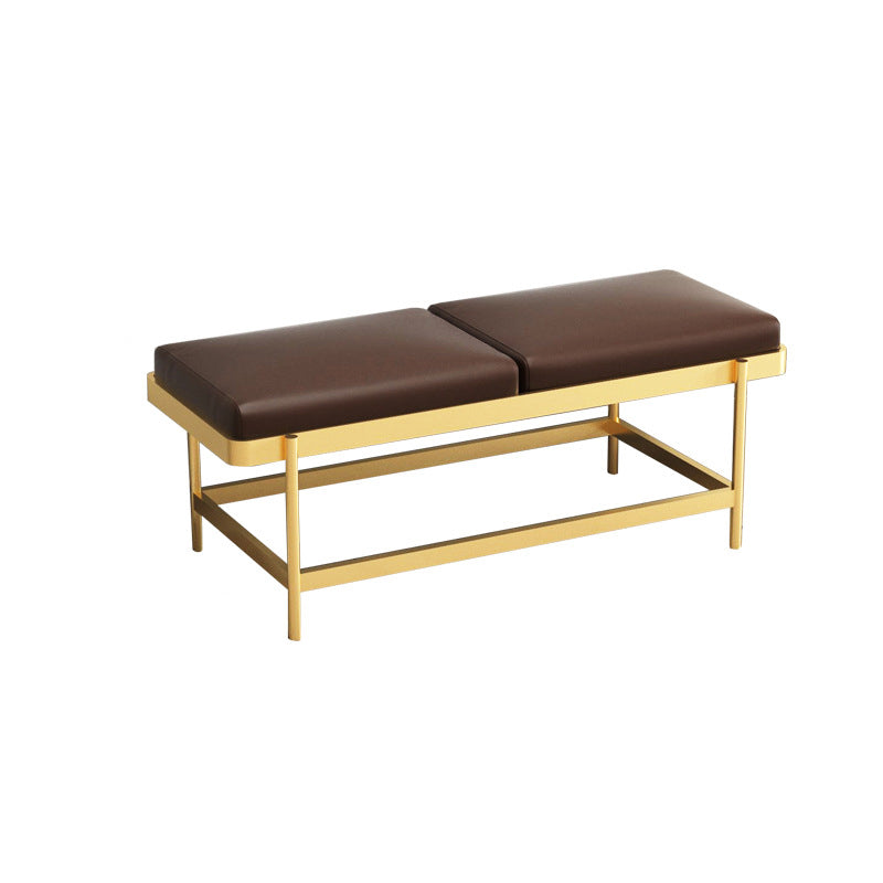 Mid-Century Modern Rectangle Bench Bedroom Seating Bench with Metal Legs Clearhalo 'Benches' 'Chairs & Seating' 'furn' 'furn_benches' 'Furniture' 'Living Room Furniture' 6619500