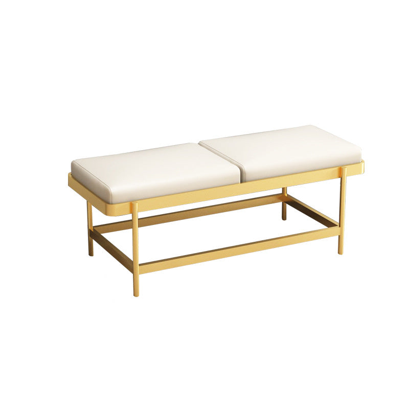 Mid-Century Modern Rectangle Bench Bedroom Seating Bench with Metal Legs Clearhalo 'Benches' 'Chairs & Seating' 'furn' 'furn_benches' 'Furniture' 'Living Room Furniture' 6619501