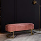 Glam 16" W Seating Bench Solid Color Cushioned Entryway and Bedroom Bench Pink Clearhalo 'Benches' 'Chairs & Seating' 'furn' 'furn_benches' 'Furniture' 'Living Room Furniture' 6619525