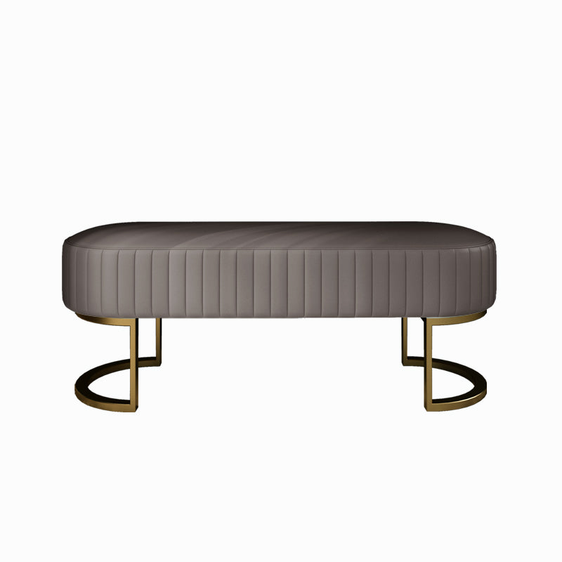 Glam 16" W Seating Bench Solid Color Cushioned Entryway and Bedroom Bench 31.5"L x 16"W x 16"H Grey Clearhalo 'Benches' 'Chairs & Seating' 'furn' 'furn_benches' 'Furniture' 'Living Room Furniture' 6619528