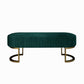 Glam 16" W Seating Bench Solid Color Cushioned Entryway and Bedroom Bench Blackish Green Clearhalo 'Benches' 'Chairs & Seating' 'furn' 'furn_benches' 'Furniture' 'Living Room Furniture' 6619531