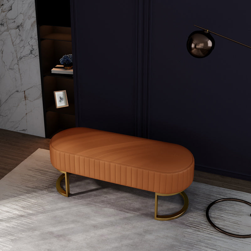 Glam 16" W Seating Bench Solid Color Cushioned Entryway and Bedroom Bench Clearhalo 'Benches' 'Chairs & Seating' 'furn' 'furn_benches' 'Furniture' 'Living Room Furniture' 6619532