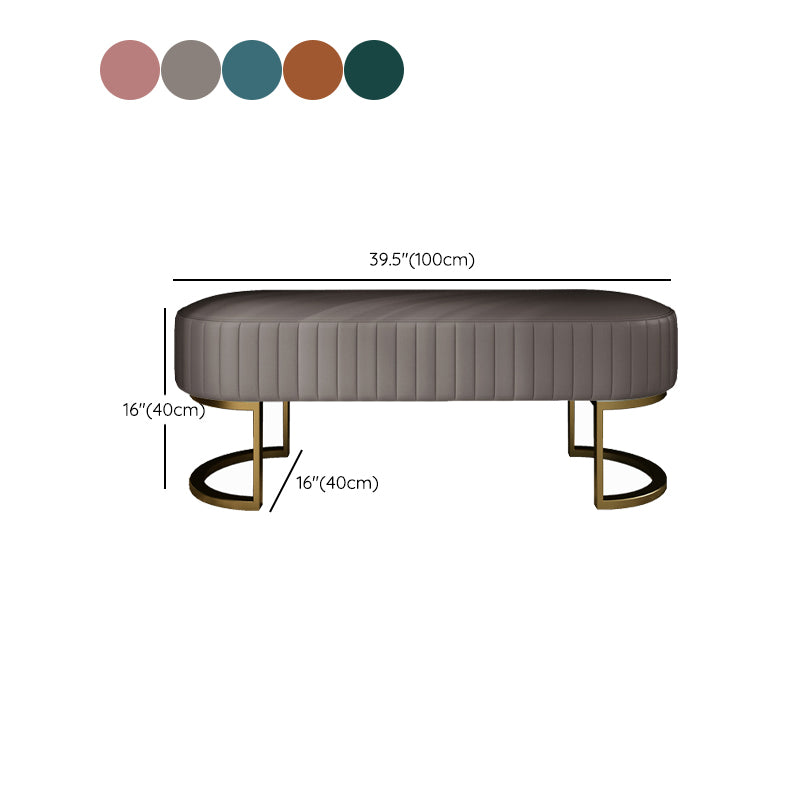 Glam 16" W Seating Bench Solid Color Cushioned Entryway and Bedroom Bench Clearhalo 'Benches' 'Chairs & Seating' 'furn' 'furn_benches' 'Furniture' 'Living Room Furniture' 6619534