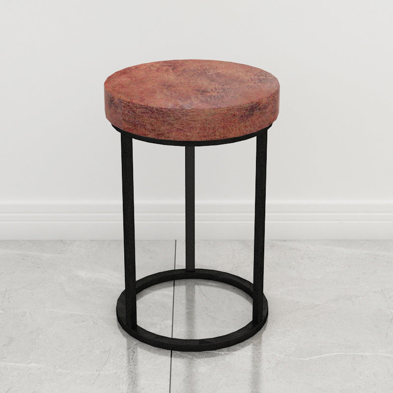 Contemporary Round Shape Standard Stain Resistant Indoor Standard Brown 1 Piece Clearhalo 'furn' 'furn_ottomans_poufs' 'Furniture' 'Living Room Furniture' 'Ottomans & Poufs' 'ottomans_poufs' 6619542