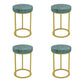 Contemporary Round Shape Standard Stain Resistant Indoor Standard Army Green 4 Piece Set Clearhalo 'furn' 'furn_ottomans_poufs' 'Furniture' 'Living Room Furniture' 'Ottomans & Poufs' 'ottomans_poufs' 6619567