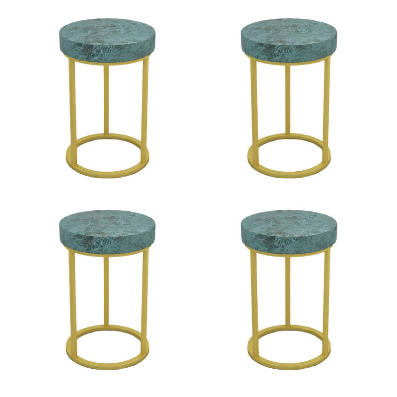 Contemporary Round Shape Standard Stain Resistant Indoor Standard Army Green 4 Piece Set Clearhalo 'furn' 'furn_ottomans_poufs' 'Furniture' 'Living Room Furniture' 'Ottomans & Poufs' 'ottomans_poufs' 6619567