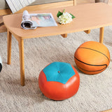 Modern Pouf Ottoman PU Leather Upholstered Geometric Print Spherical Ottoman Clearhalo 'furn' 'furn_ottomans_poufs' 'Furniture' 'Living Room Furniture' 'Ottomans & Poufs' 'ottomans_poufs' 6619604