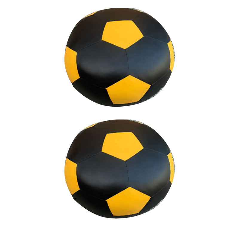 Modern Pouf Ottoman PU Leather Upholstered Geometric Print Spherical Ottoman Black 2 Piece Set Clearhalo 'furn' 'furn_ottomans_poufs' 'Furniture' 'Living Room Furniture' 'Ottomans & Poufs' 'ottomans_poufs' 6619611