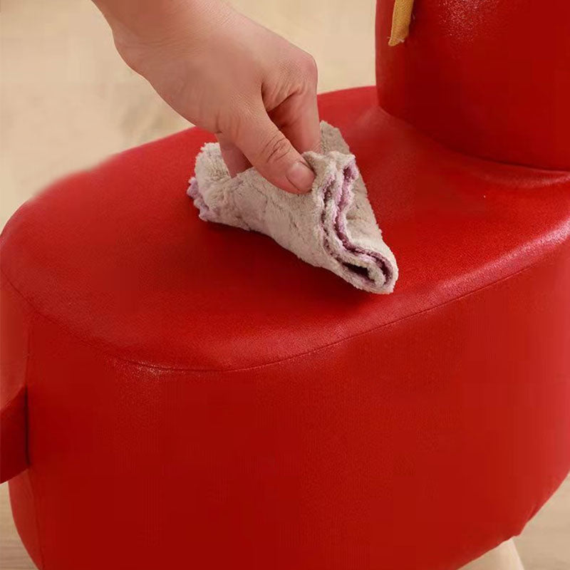 Contemporary Pouf Ottoman Cotton Upholstered Animal Shape Ottoman with Chair Legs Clearhalo 'furn' 'furn_ottomans_poufs' 'Furniture' 'Living Room Furniture' 'Ottomans & Poufs' 'ottomans_poufs' 6619645