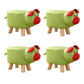 Contemporary Pouf Ottoman Cotton Upholstered Animal Shape Ottoman with Chair Legs Pig Green 4 Piece Set Clearhalo 'furn' 'furn_ottomans_poufs' 'Furniture' 'Living Room Furniture' 'Ottomans & Poufs' 'ottomans_poufs' 6619660