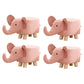 Contemporary Pouf Ottoman Cotton Upholstered Animal Shape Ottoman with Chair Legs Elephant Pink 4 Piece Set Clearhalo 'furn' 'furn_ottomans_poufs' 'Furniture' 'Living Room Furniture' 'Ottomans & Poufs' 'ottomans_poufs' 6619662