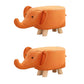 Contemporary Pouf Ottoman Cotton Upholstered Animal Shape Ottoman with Chair Legs Elephant Orange 2 Piece Set Clearhalo 'furn' 'furn_ottomans_poufs' 'Furniture' 'Living Room Furniture' 'Ottomans & Poufs' 'ottomans_poufs' 6619663