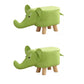 Contemporary Pouf Ottoman Cotton Upholstered Animal Shape Ottoman with Chair Legs Elephant Green 2 Piece Set Clearhalo 'furn' 'furn_ottomans_poufs' 'Furniture' 'Living Room Furniture' 'Ottomans & Poufs' 'ottomans_poufs' 6619669