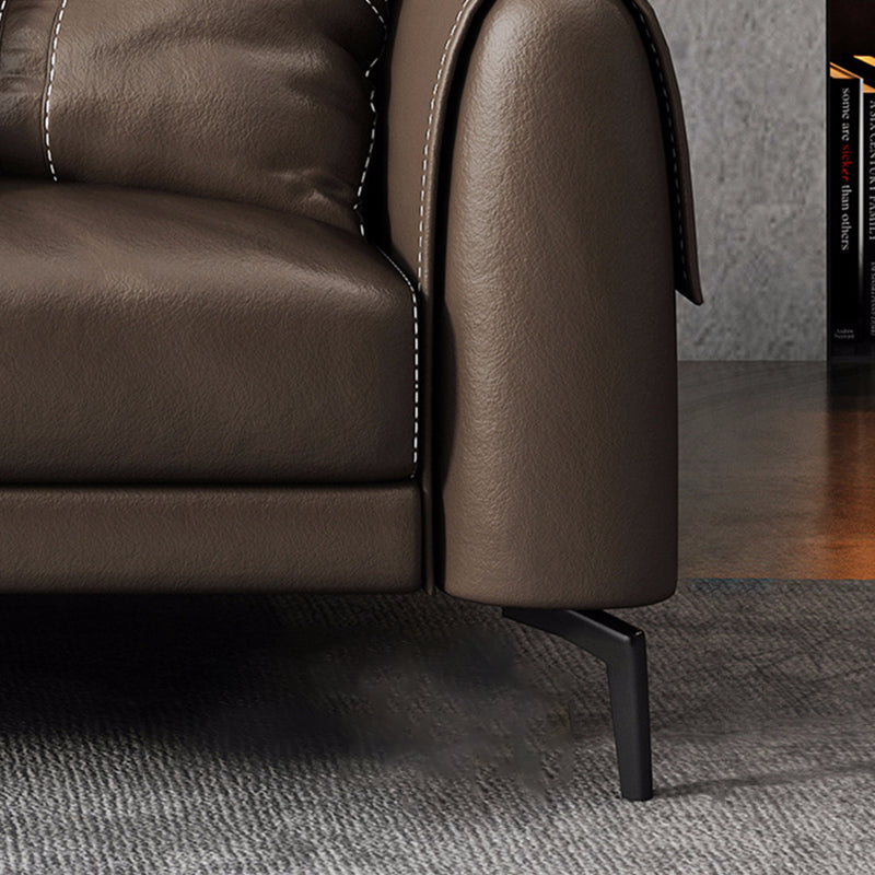 Vintage Sofa Dark Brown Pillows Rolled Arm Living Room Settee