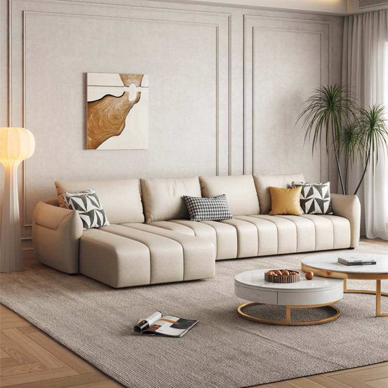 Sedioni bianche in tessuto tropicale da divano standard da 32,2 "H per soggiorno