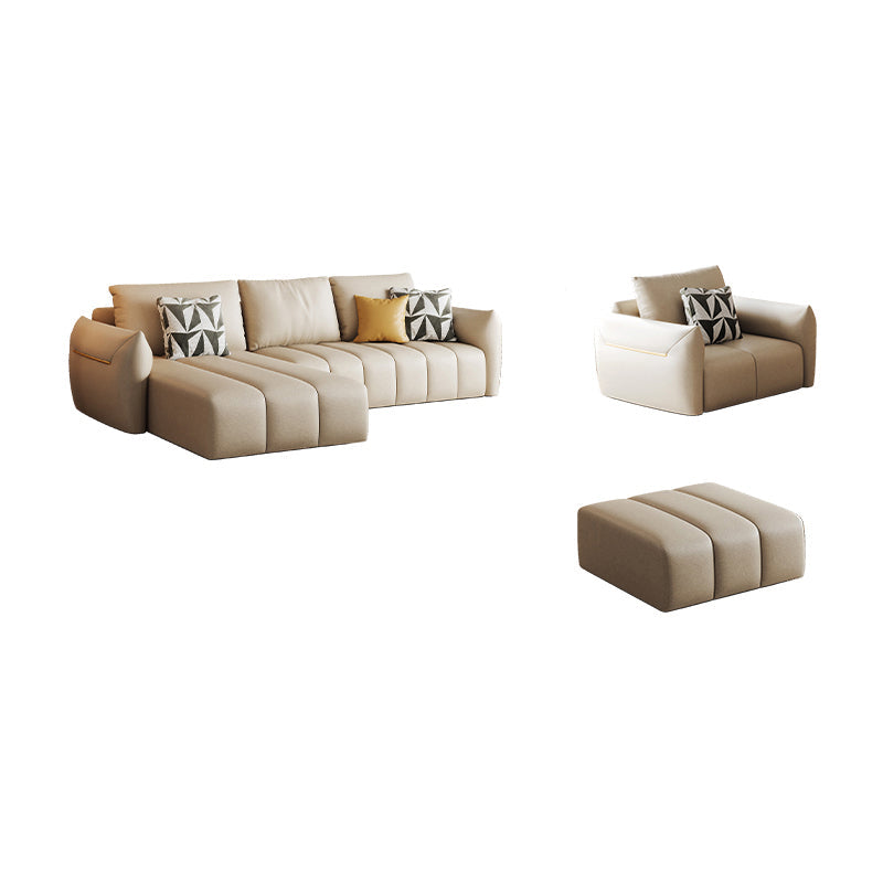 Tropical Fabric White Seating 32.2"H Standard Settee for Living Room