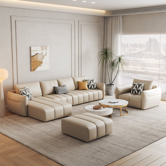 Tropischer Stoff weiße Sitzgelegenheiten 32,2 "H Standard -Sofa für Wohnzimmer