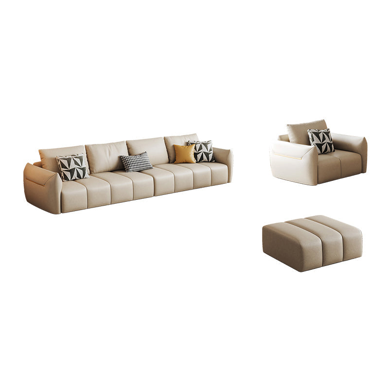 Tropical Fabric White Seating 32.2"H Standard Settee for Living Room