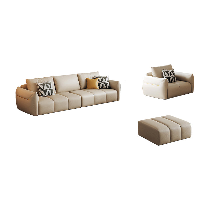 Tropical Fabric White Seating 32.2"H Standard Settee for Living Room