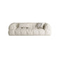 Contemporary White Button-tufted Sofa Tuxedo Arm Living Room Settee