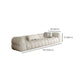 Contemporary White Button-tufted Sofa Tuxedo Arm Living Room Settee
