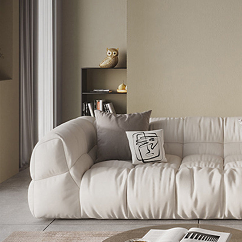 Zeitgenössische weiße Kissentuxedo Arm Wohnzimmer Standard Sofa