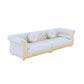Mid Century Modern White Sofa Echt lederen woonkamer zitplaatsen