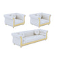 Mid Century Modern White Sofa Echt lederen woonkamer zitplaatsen