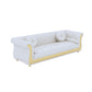 Mid Century Modern White Sofa Echt lederen woonkamer zitplaatsen