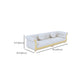 Mid Century Modern White Sofa Echt lederen woonkamer zitplaatsen