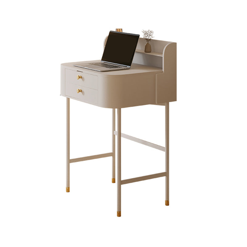 2 laden massief houten make-up ijdelheid in witte glamoureuze stijl met spiegel