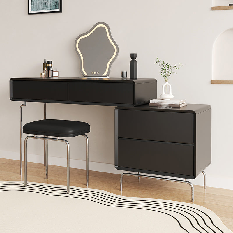 Wood Standing Makeup Vanity Set Lighted Mirror Makeup Vanity Clearhalo 'Bedroom Furniture' 'furn' 'furn_makeup_vanities' 'Furniture' 'Makeup Vanities' 'makeup_vanities' 6620033