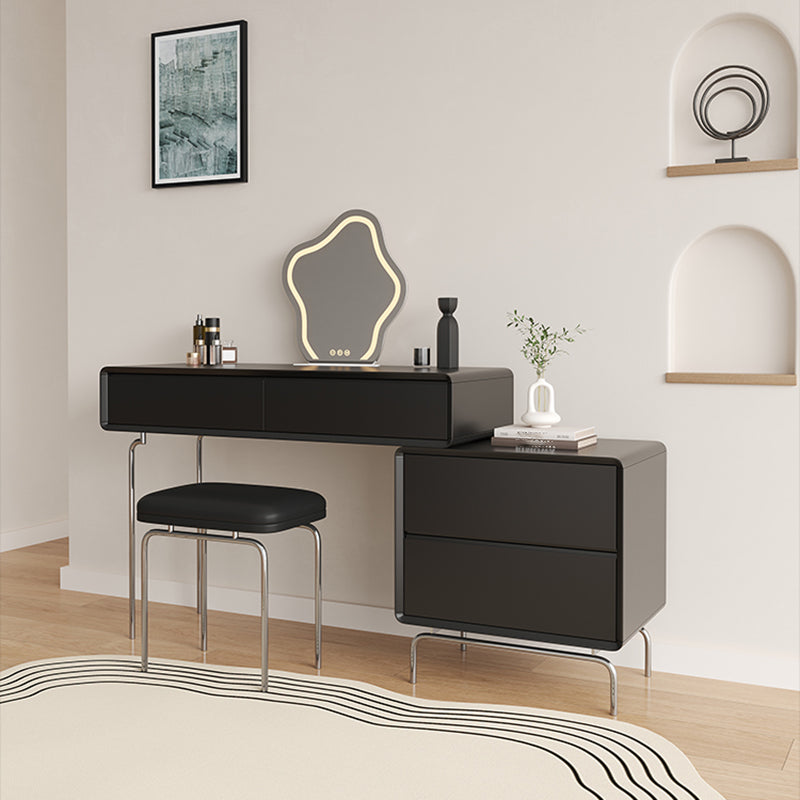 Wood Standing Makeup Vanity Set Lighted Mirror Makeup Vanity Clearhalo 'Bedroom Furniture' 'furn' 'furn_makeup_vanities' 'Furniture' 'Makeup Vanities' 'makeup_vanities' 6620035