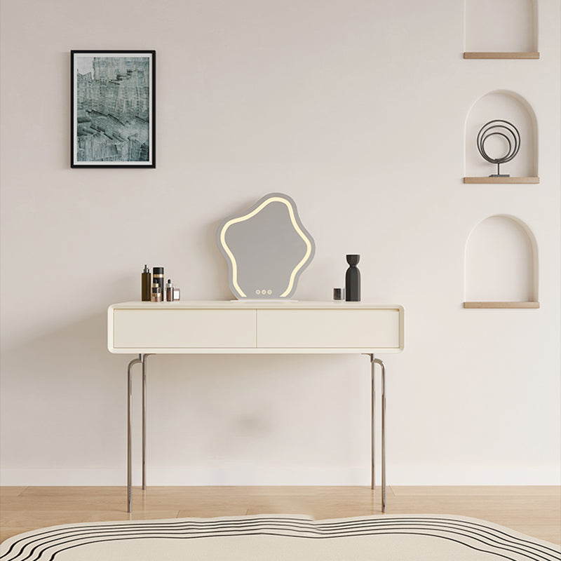 Wood Standing Makeup Vanity Set Lighted Mirror Makeup Vanity Makeup Vanity & Mirror Cabinet Not Included White Clearhalo 'Bedroom Furniture' 'furn' 'furn_makeup_vanities' 'Furniture' 'Makeup Vanities' 'makeup_vanities' 6620040