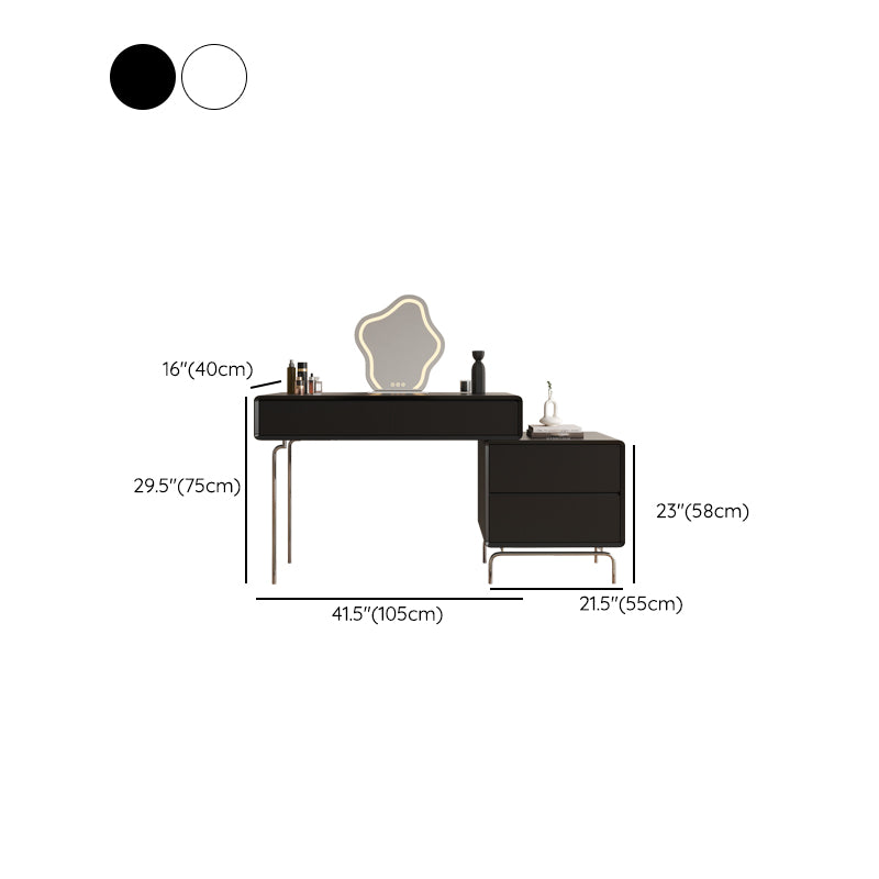 Wood Standing Makeup Vanity Set Lighted Mirror Makeup Vanity Clearhalo 'Bedroom Furniture' 'furn' 'furn_makeup_vanities' 'Furniture' 'Makeup Vanities' 'makeup_vanities' 6620051