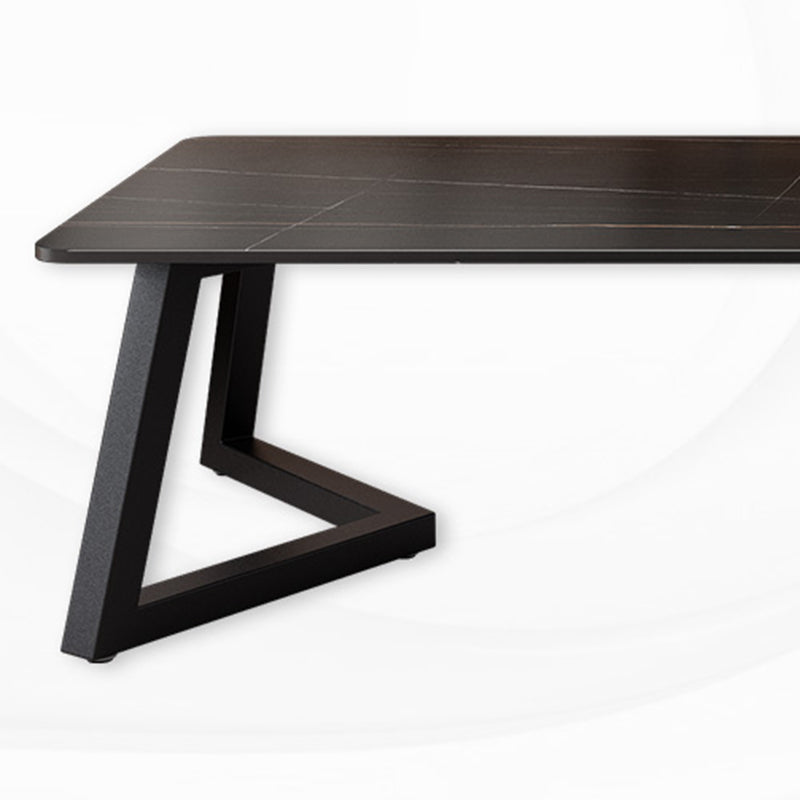 Contemporary 17.7" H Coffee Table Rectangular Stone 1 Single Cocktail Table Clearhalo 'Coffee & Accent Tables' 'Coffee Tables' 'coffee_tables' 'furn' 'furn_coffee_tables' 'Furniture' 'Living Room Furniture' 6620072