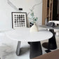 2-Piece Slate Round Coffee Table Set Modern White Simple Cocktail Table Clearhalo 'Coffee & Accent Tables' 'Coffee Tables' 'coffee_tables' 'furn' 'furn_coffee_tables' 'Furniture' 'Living Room Furniture' 6620091