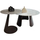2-Piece Slate Round Coffee Table Set Modern White Simple Cocktail Table Clearhalo 'Coffee & Accent Tables' 'Coffee Tables' 'coffee_tables' 'furn' 'furn_coffee_tables' 'Furniture' 'Living Room Furniture' 6620094