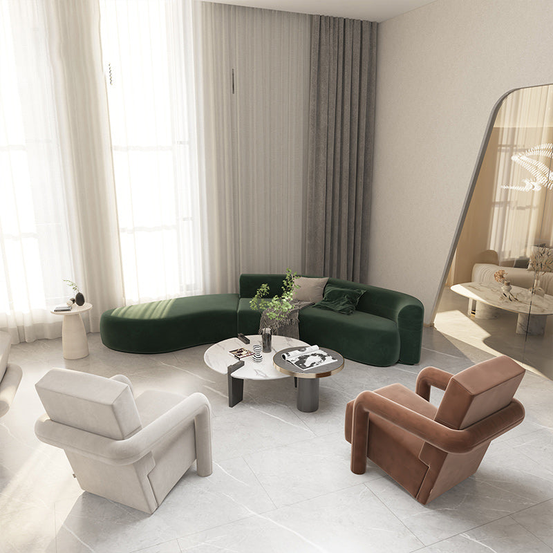 Divano sezionale di velluto divano contemporaneo di divano per soggiorno