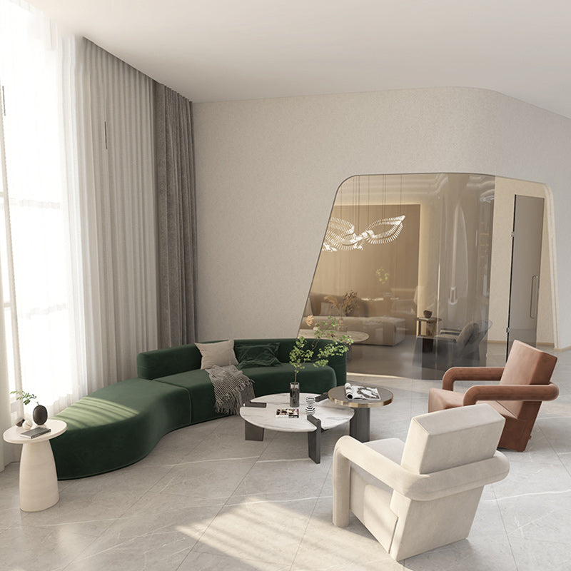 Divano sezionale di velluto divano contemporaneo di divano per soggiorno