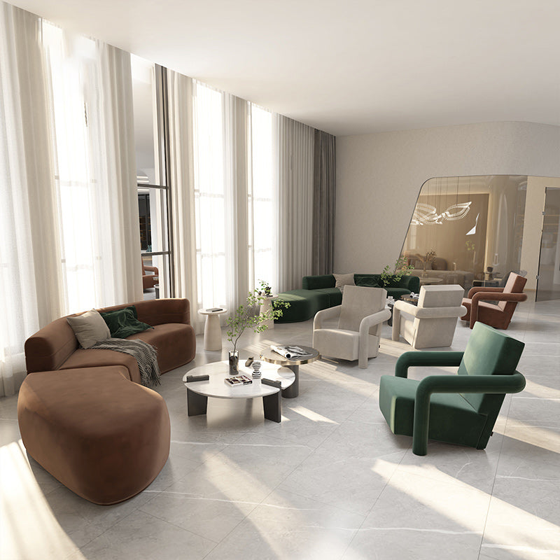 Divano sezionale di velluto divano contemporaneo di divano per soggiorno