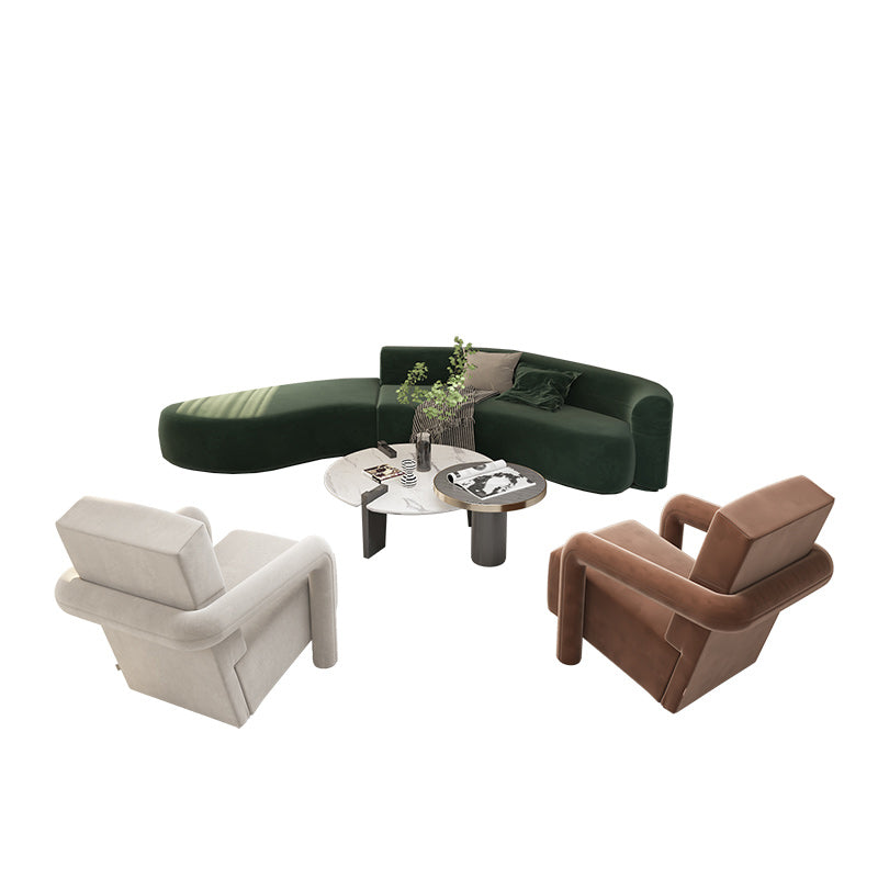 Divano sezionale di velluto divano contemporaneo di divano per soggiorno