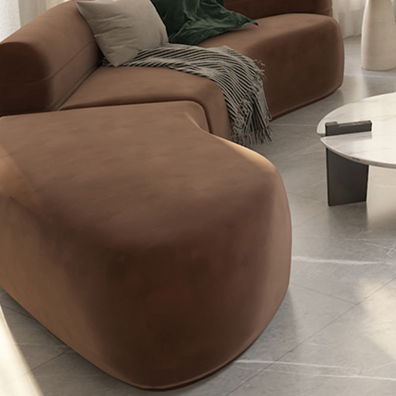 Divano sezionale di velluto divano contemporaneo di divano per soggiorno