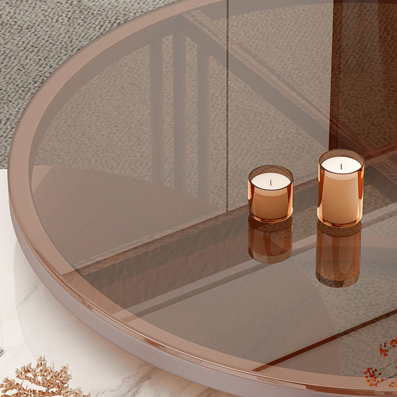 Frame Round Glam Coffee Table Slate Nesting Coffee Table Set Clearhalo 'Coffee & Accent Tables' 'Coffee Tables' 'coffee_tables' 'furn' 'furn_coffee_tables' 'Furniture' 'Living Room Furniture' 6620168