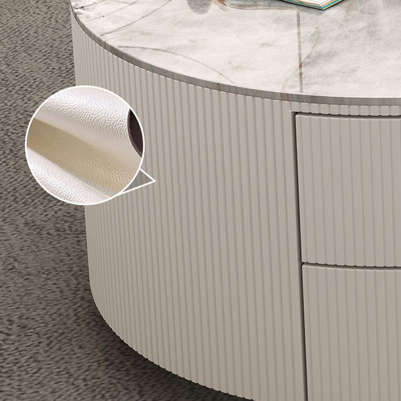 Frame Round Glam Coffee Table Slate Nesting Coffee Table Set Clearhalo 'Coffee & Accent Tables' 'Coffee Tables' 'coffee_tables' 'furn' 'furn_coffee_tables' 'Furniture' 'Living Room Furniture' 6620170