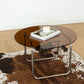 Modern Glass Coffee Table Round Sled Coffee Table for Living Room Clearhalo 'Coffee & Accent Tables' 'Coffee Tables' 'coffee_tables' 'furn' 'furn_coffee_tables' 'Furniture' 'Living Room Furniture' 6620180