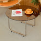 Modern Glass Coffee Table Round Sled Coffee Table for Living Room Clearhalo 'Coffee & Accent Tables' 'Coffee Tables' 'coffee_tables' 'furn' 'furn_coffee_tables' 'Furniture' 'Living Room Furniture' 6620182