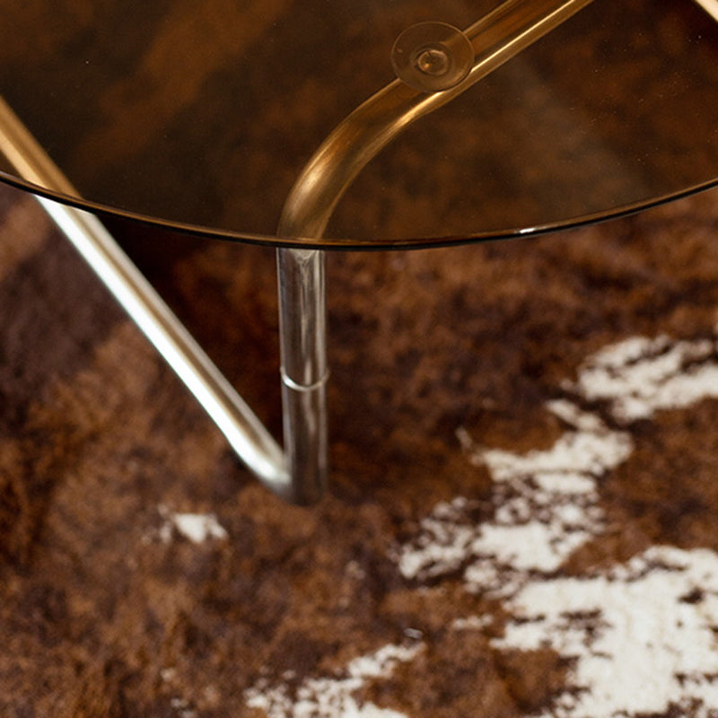 Modern Glass Coffee Table Round Sled Coffee Table for Living Room Clearhalo 'Coffee & Accent Tables' 'Coffee Tables' 'coffee_tables' 'furn' 'furn_coffee_tables' 'Furniture' 'Living Room Furniture' 6620189