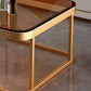 Modern Metal Frame Cocktail Table Square Glass / Slate Coffee Table with Drawer Clearhalo 'Coffee & Accent Tables' 'Coffee Tables' 'coffee_tables' 'furn' 'furn_coffee_tables' 'Furniture' 'Living Room Furniture' 6620208